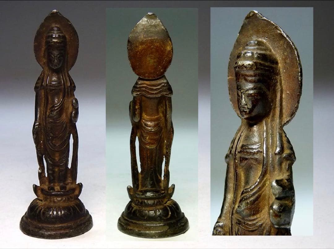 十一面観音菩薩立像 室町 金銅仏 白洲正子 仏像 仏教美術 仏具 骨董