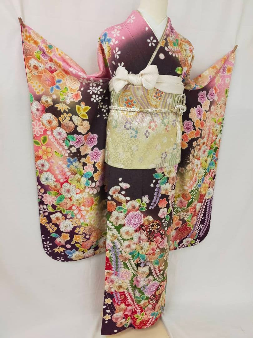 WA-Modern】正絹 辻ヶ花 振袖7点フルセット 振袖