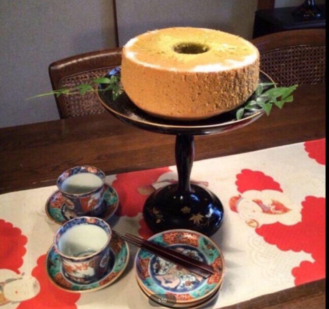 A1059 極上蒔絵　木製輪島塗　桐に鳳凰蒔絵　高月　高杯【供箱入】　1基