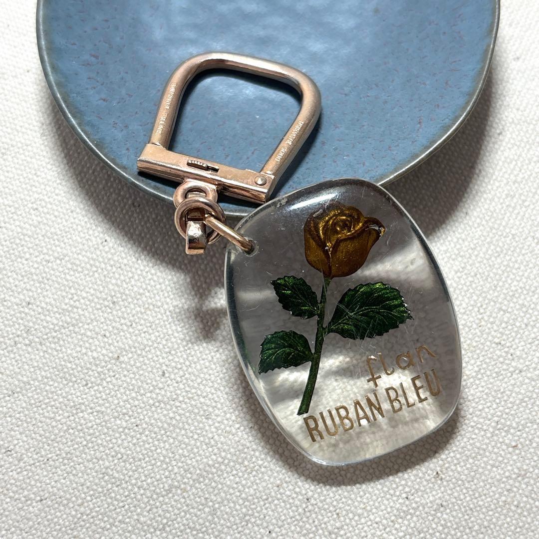 セール ブルボン 薔薇 キーホルダー flan RUBAN ゴールド バラ