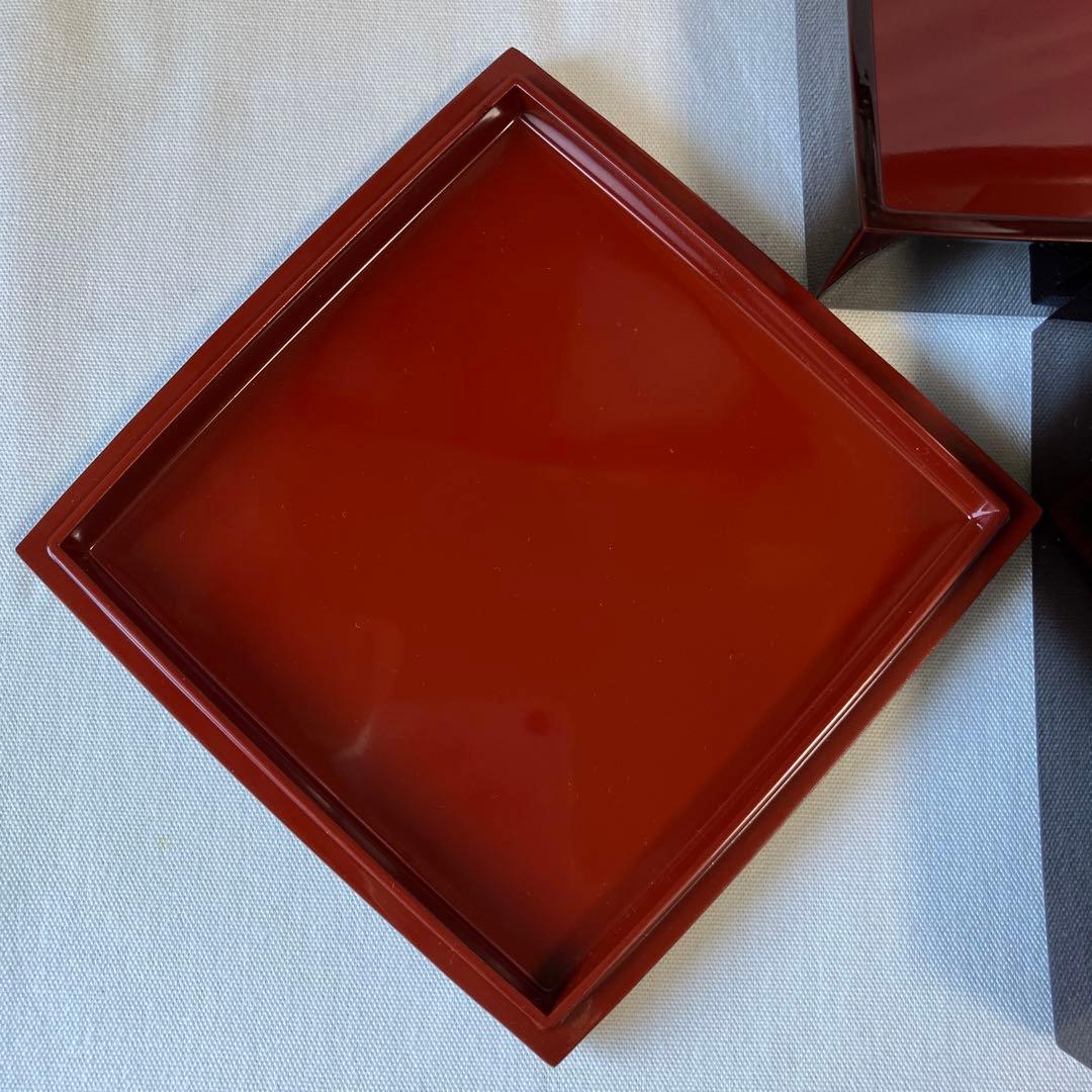 越前漆器　越前塗　溜塗り　本重箱　お重　重箱　二段重　二段重箱春秋蒔絵　桜と紅葉