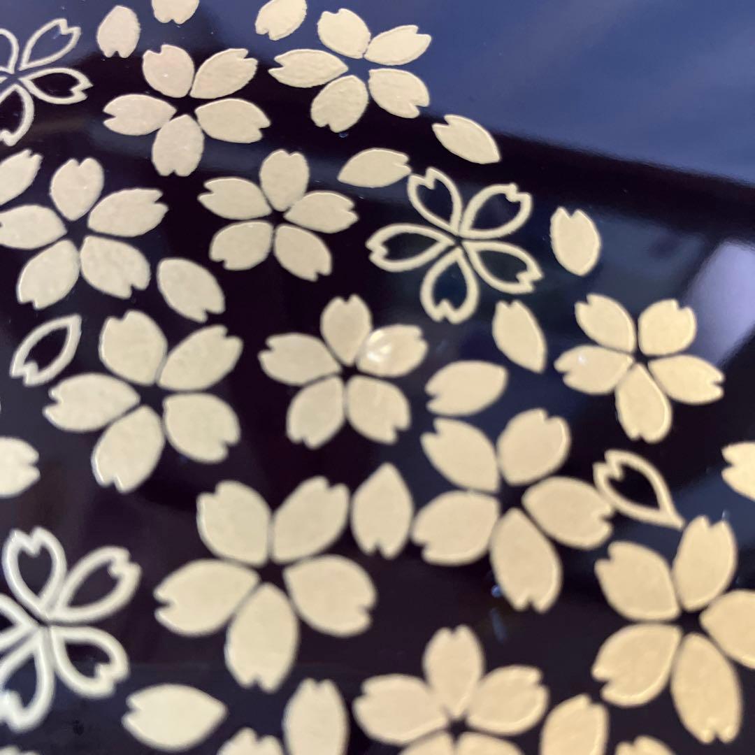 越前漆器　越前塗　溜塗り　本重箱　お重　重箱　二段重　二段重箱春秋蒔絵　桜と紅葉