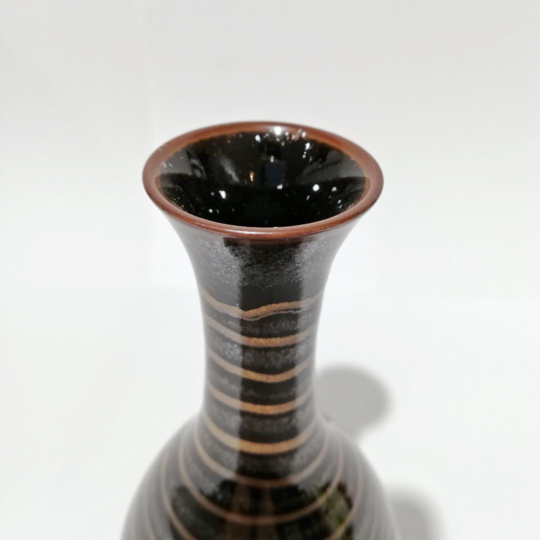 新春初売りセール〇文化勲章受章 青木龍山 鶴首花瓶 天目渚 - メルカリ