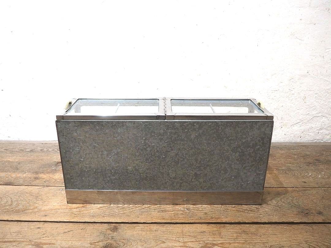 1325 昭和レトロなブリキのガラスケース 飾り棚 駄菓子屋 陳列棚