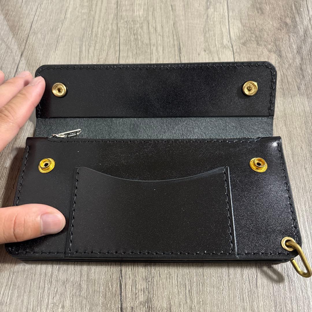 ハンドメイド 栃木レザー ロングトラッカーウォレット