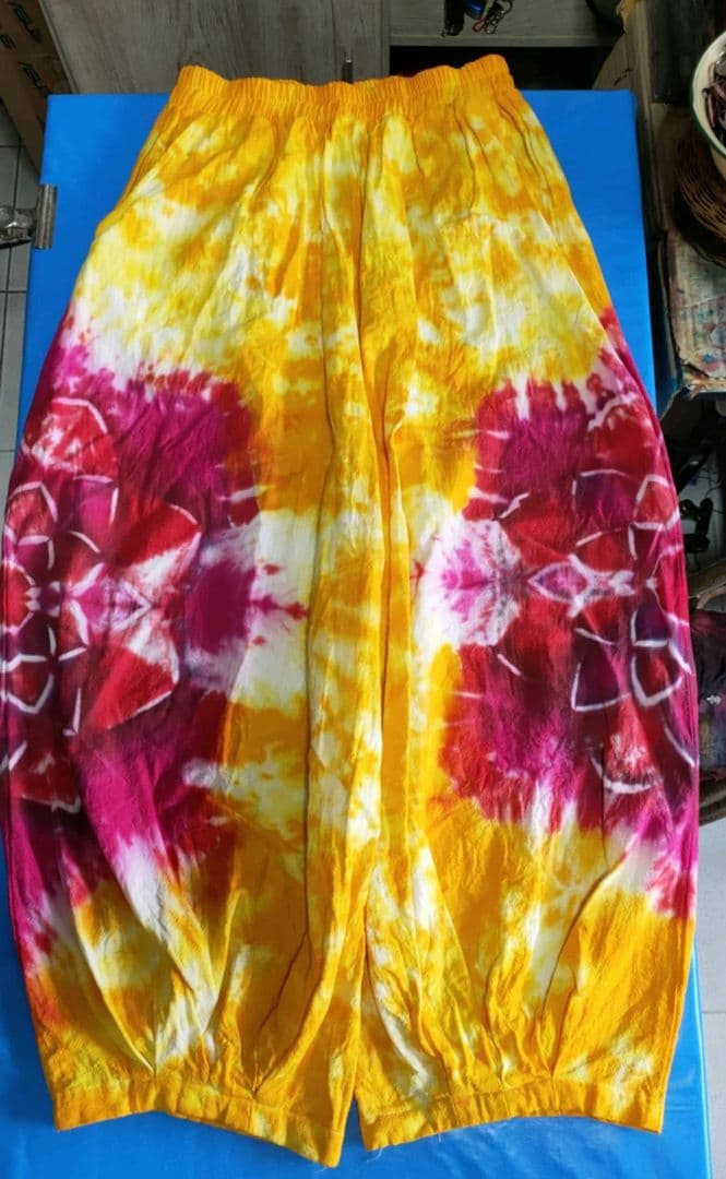 エスニック　タイダイ染め　アラジンパンツ　天然コットン　注文商品　タイ製
