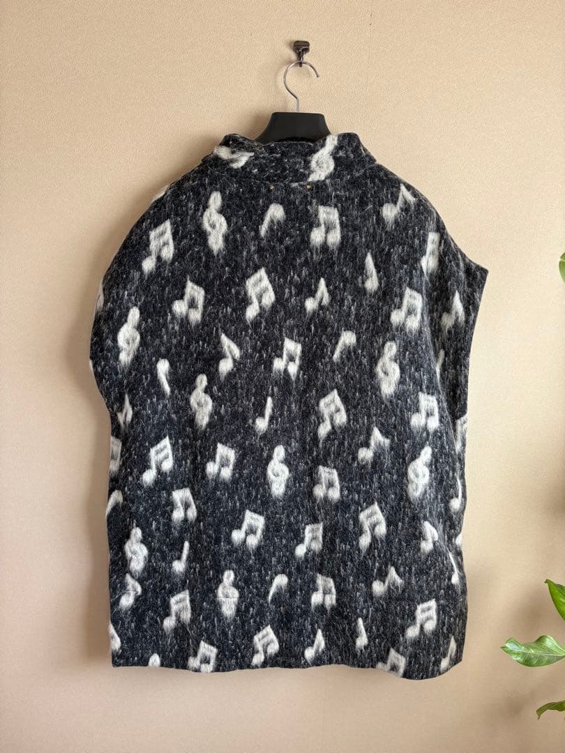 りんりん様ポールスミスシャギービッグポンチョ音符柄