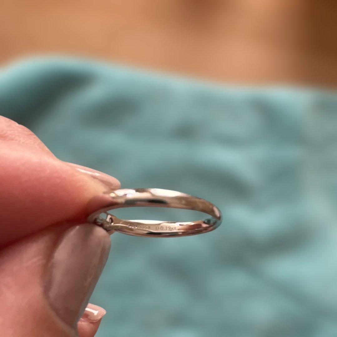 Tiffany & Co. プラチナリング ダイヤモンド付き