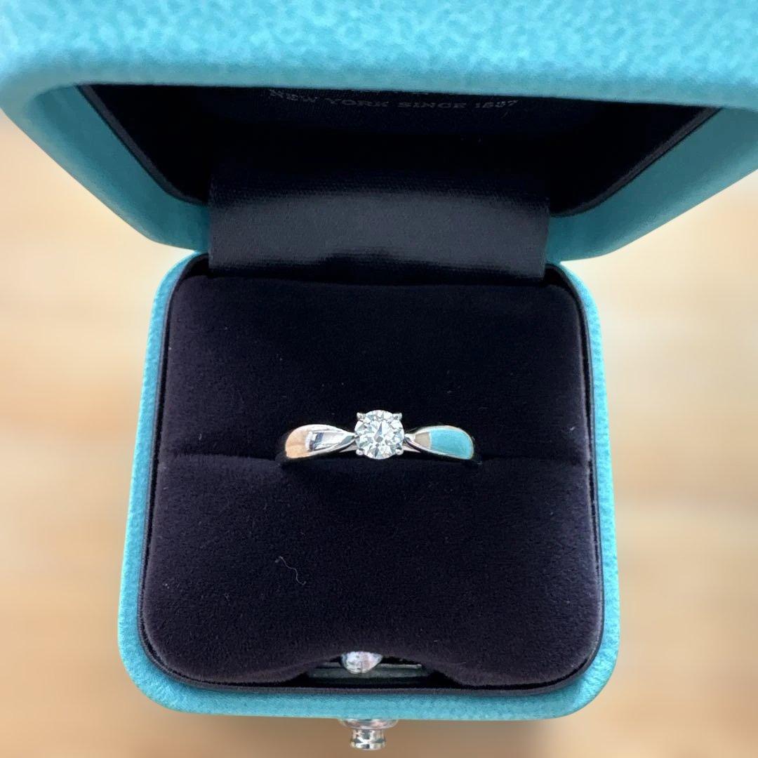 Tiffany & Co. プラチナリング ダイヤモンド付き