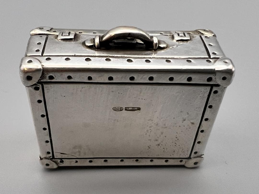 【海】銀製　800刻印　アクセサリ箱　小箱　銀細工　重量約31g