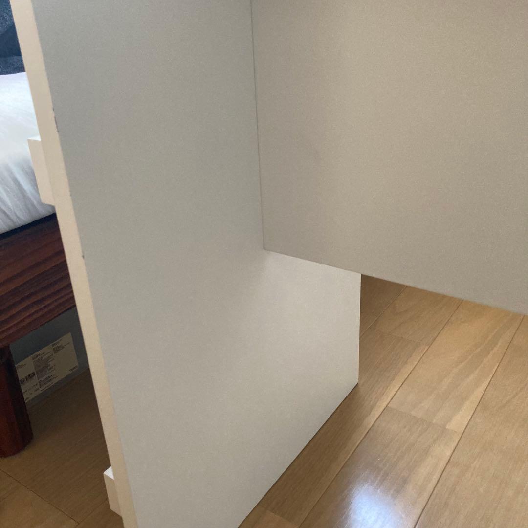 fun funダイニングテーブル　デスク　丸角　半円　ホワイト　シンプル