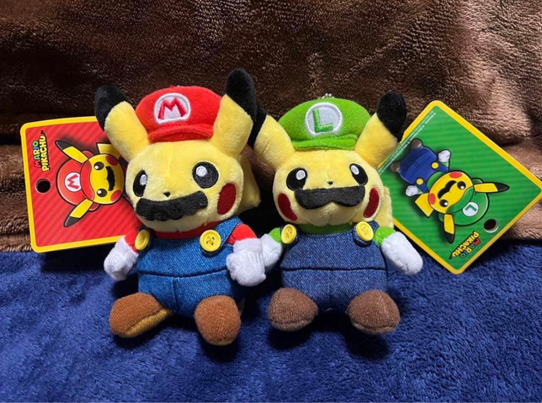 マリオピカチュウ・ルイージピカチュウ セット マスコット【タグ付き】