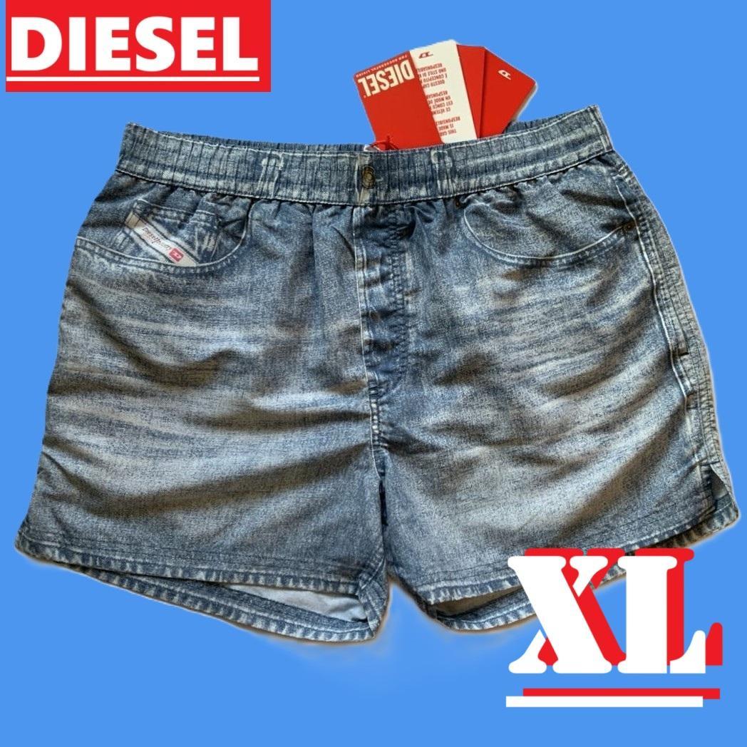 新品 DIESEL スイム ハーフ パンツ XL A13161 BMBX KEN