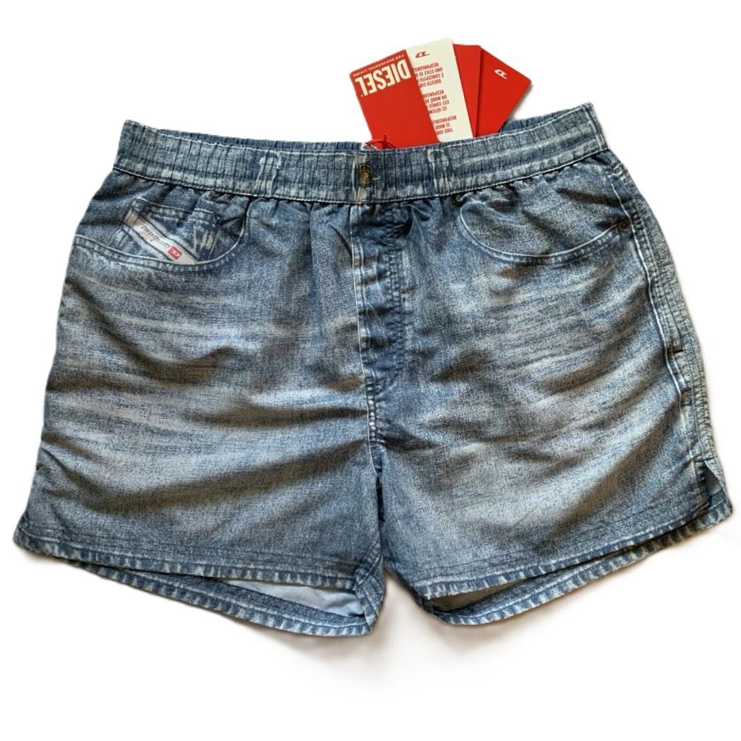 新品 DIESEL スイム ハーフ パンツ XL A13161 BMBX KEN