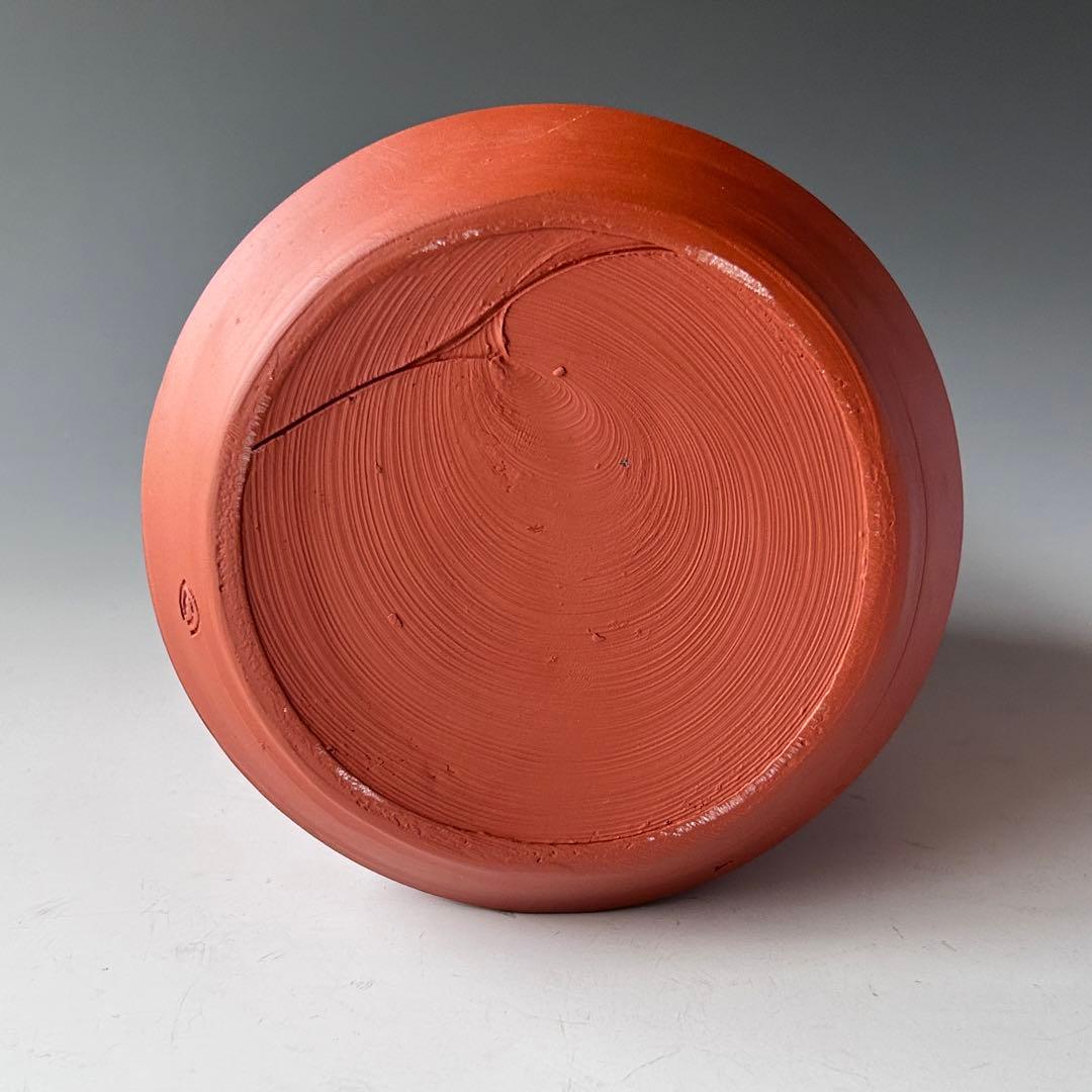 茶道具　無名異焼　砧型　花瓶　花入　佐州窯　　渡辺陶三　共箱　陶芸　新潟　佐渡