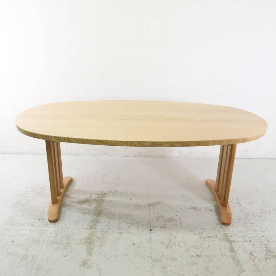 IDC大塚取扱 松田家具 CUBE キューブ タモ無垢材 ダイニングテーブル