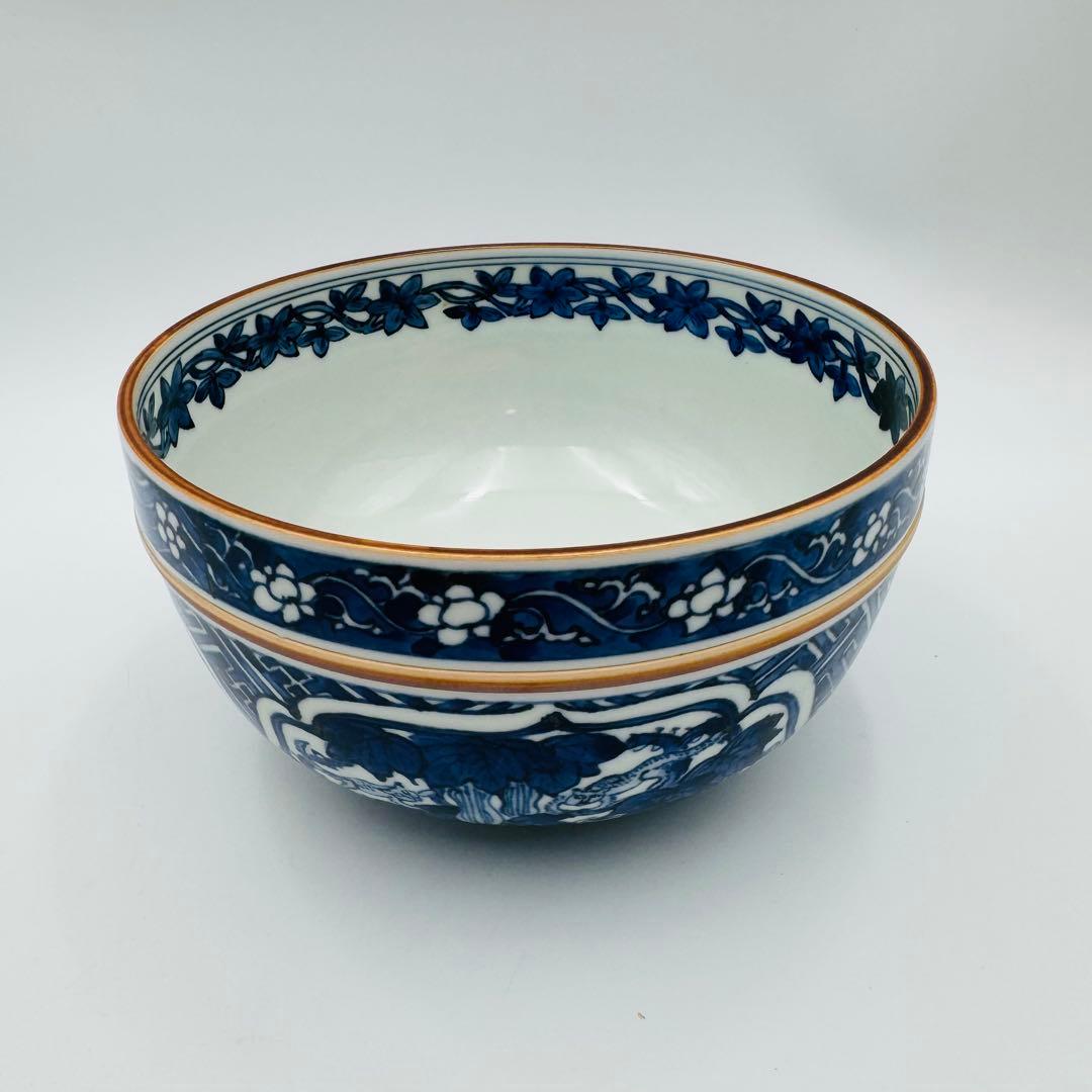 清閑寺 杉田祥平 祥端面取花鳥山水画 鉢】料亭 割烹 食器