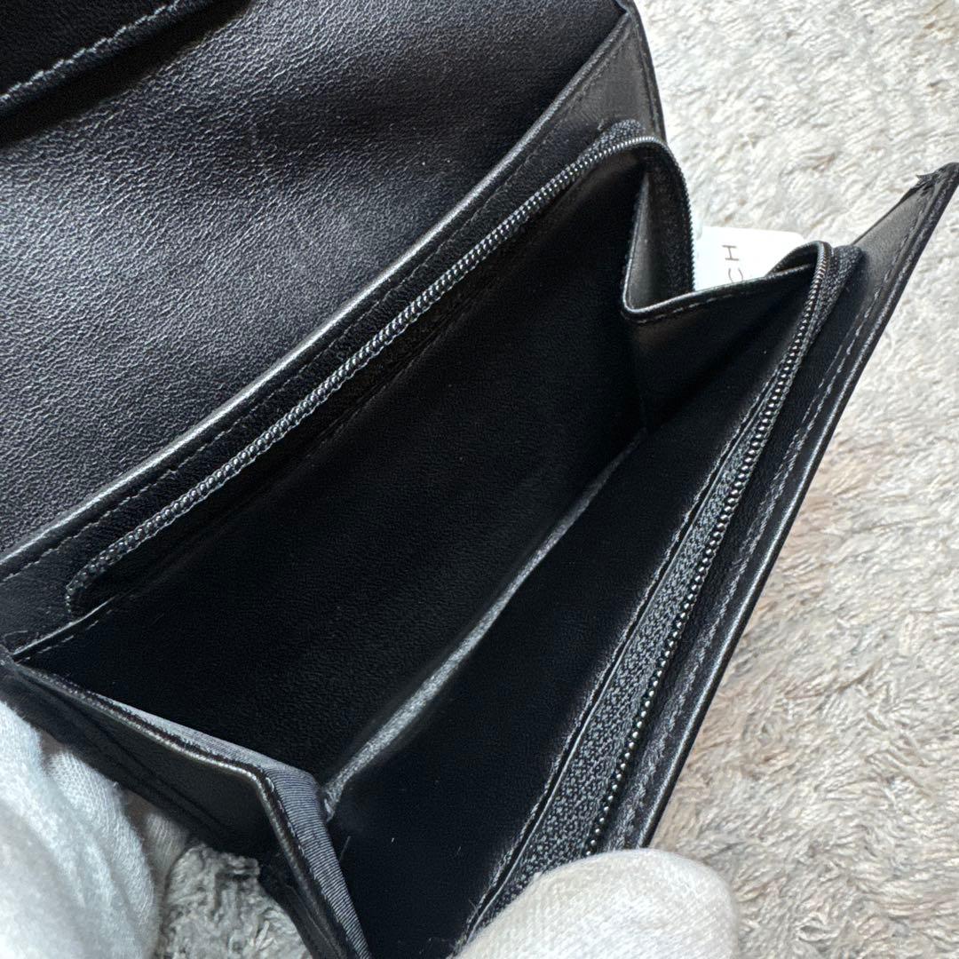 【未使用】COACH コーチ 二つ折り財布 シグネチャー ブラック
