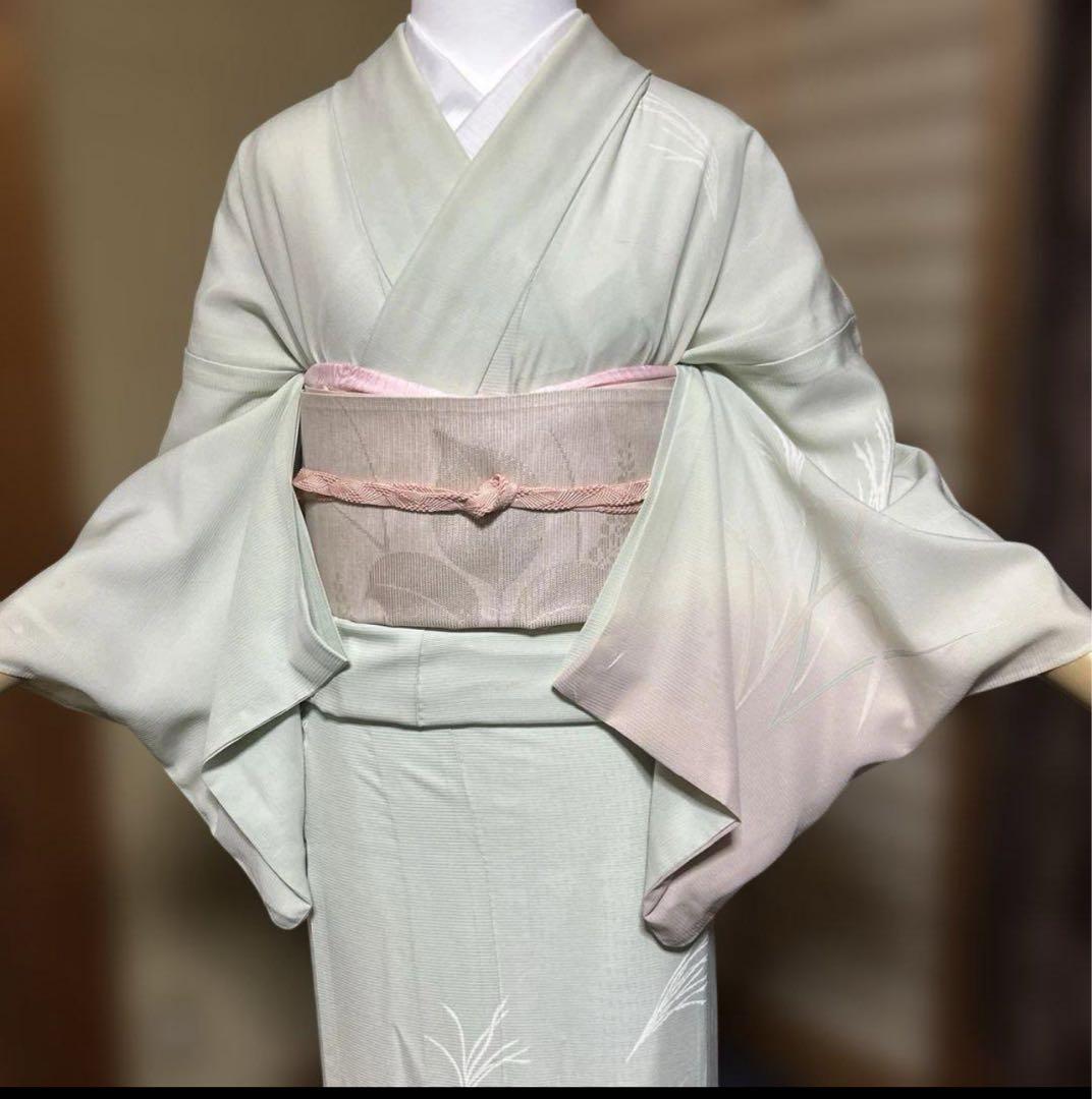 正絹絽暈し染め友禅訪問着フルセット4点 着物＋正絹絽