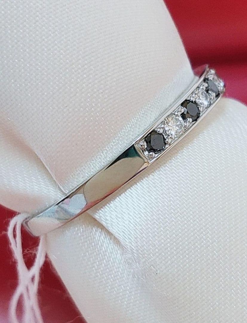 新入荷 未使用 pt950 天然ダイヤモンド ブラックダイヤモンド リング