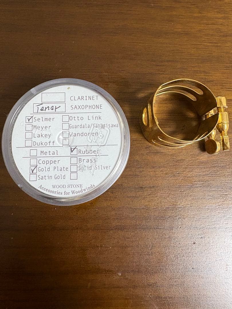 サックスリガチャー woodstone テナー 金メッキ