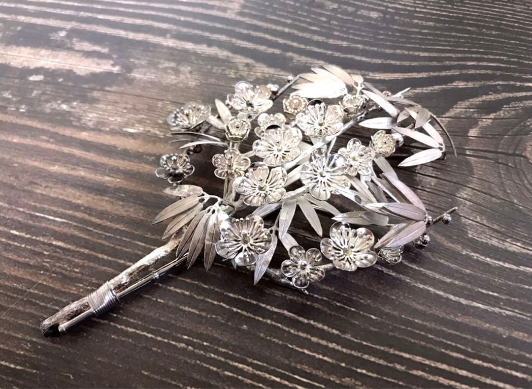 【希少レア】ボンボニエール 挿華 花 皇室 天皇 上皇陛下 下賜 大嘗 純銀