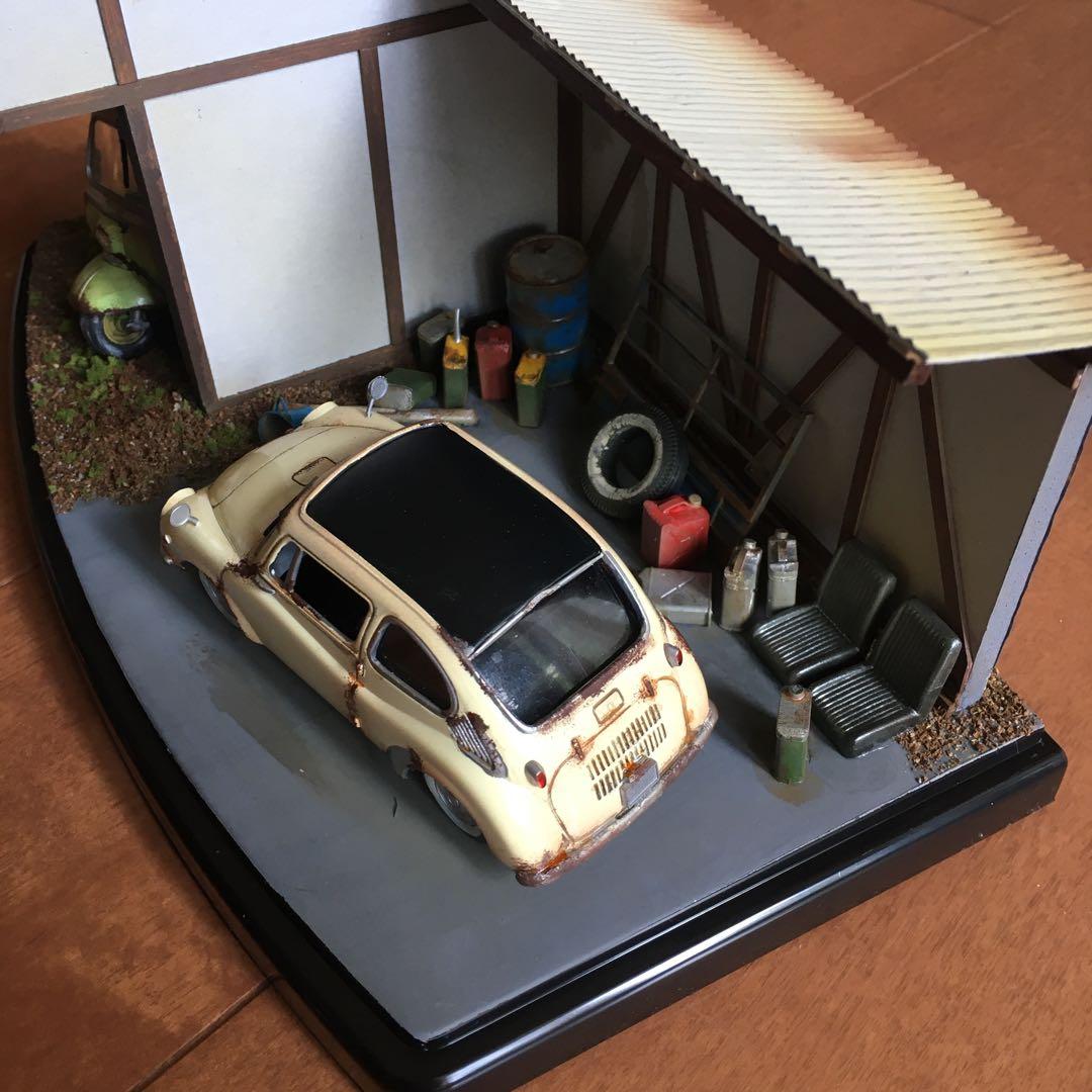 1/32 ミゼット 完成品 廃車ジオラマ ケース付き Amazon | マイクロ