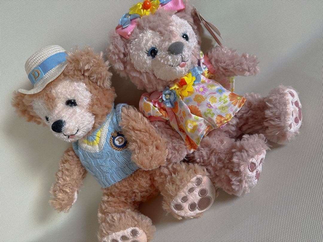 ダッフィーとシェリーメイのぬいぐるみ 2体セット