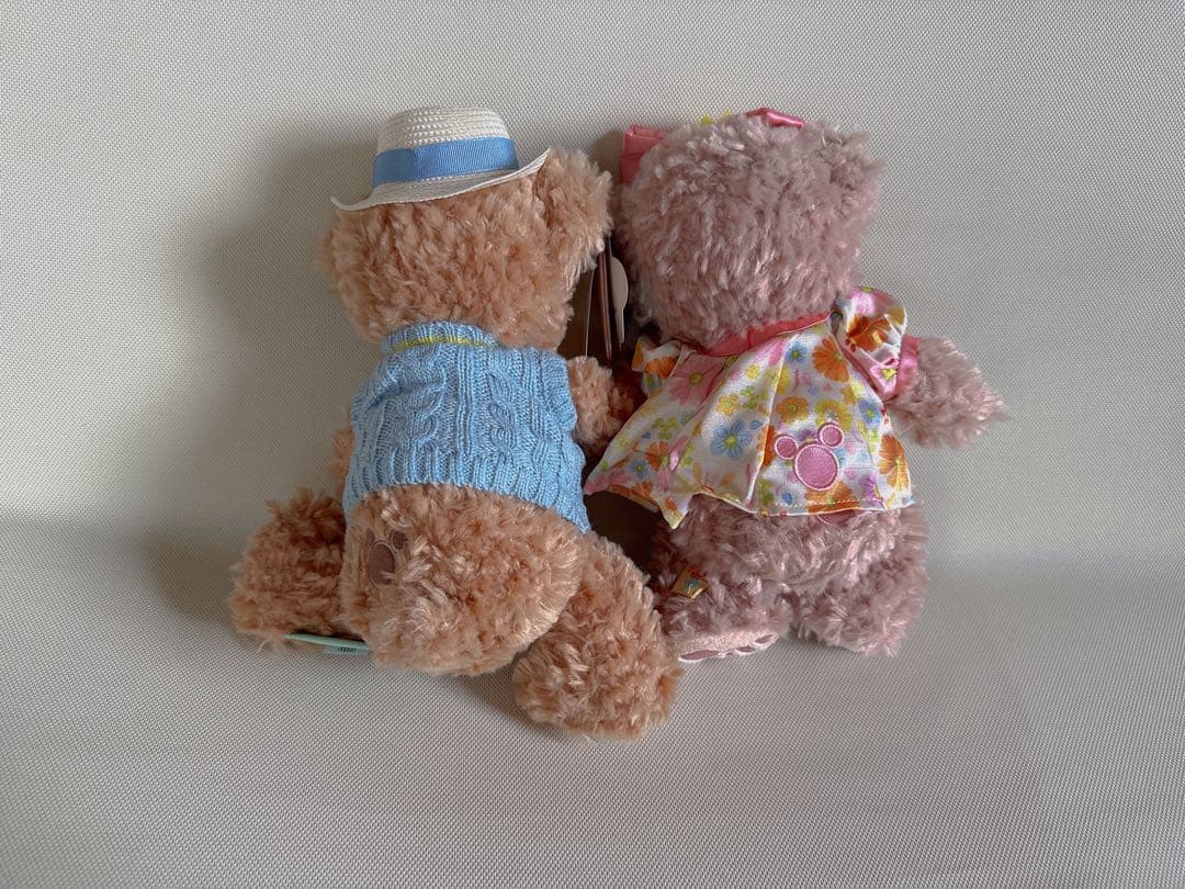 ダッフィーとシェリーメイのぬいぐるみ 2体セット