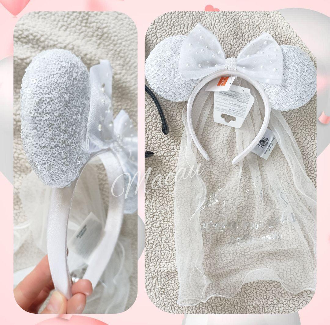 香港ディズニー★ ミッキー&ミニー ウェディングペアカチューシャ