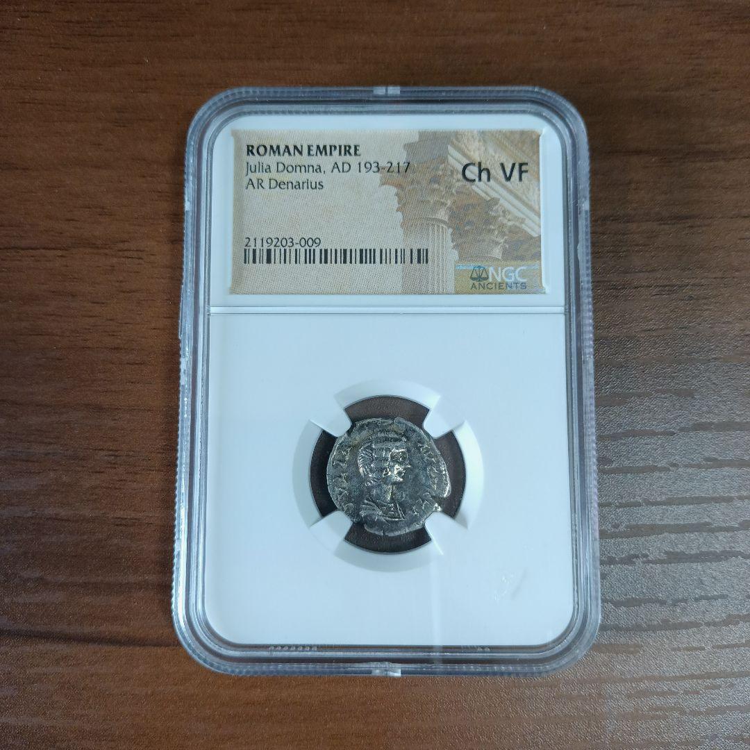 古代の銀貨 ローマ帝国 Ch Vf ローマ帝国 AD198-217 ルキウス