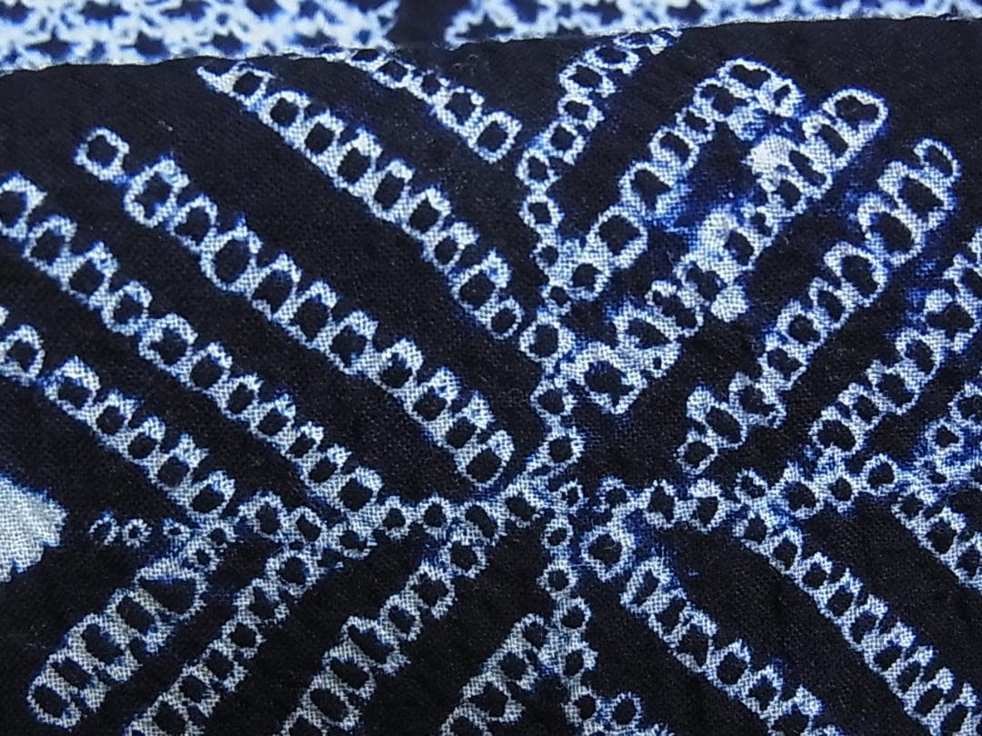 ♦︎きもの結♦︎有松鳴海絞り 浴衣 七宝文 綿♦︎f