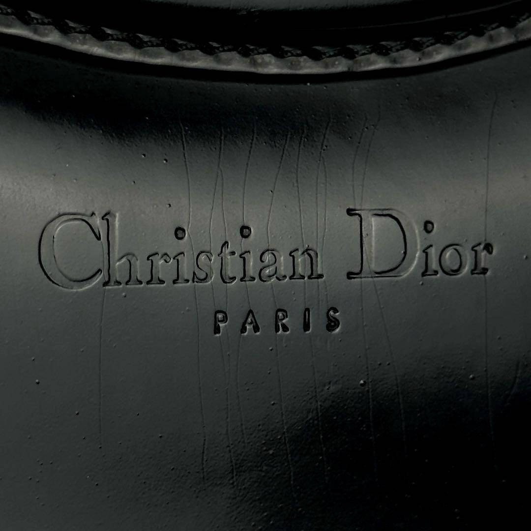 【美品】ディオール　ハンドバッグ　サークル　カナージュ　裏地総柄　パテントレザー