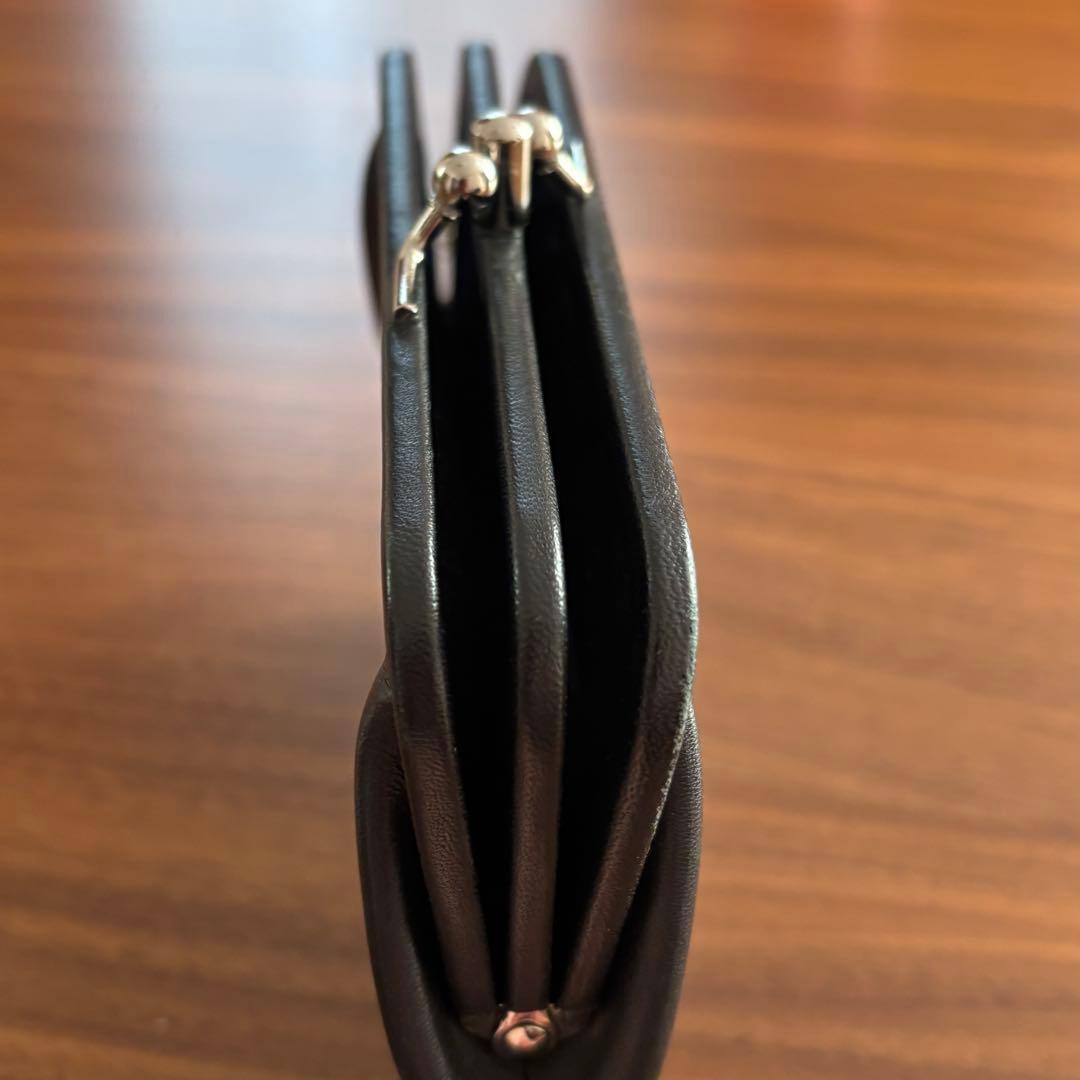 COACH　コーチ　がま口　ケース　革　黒