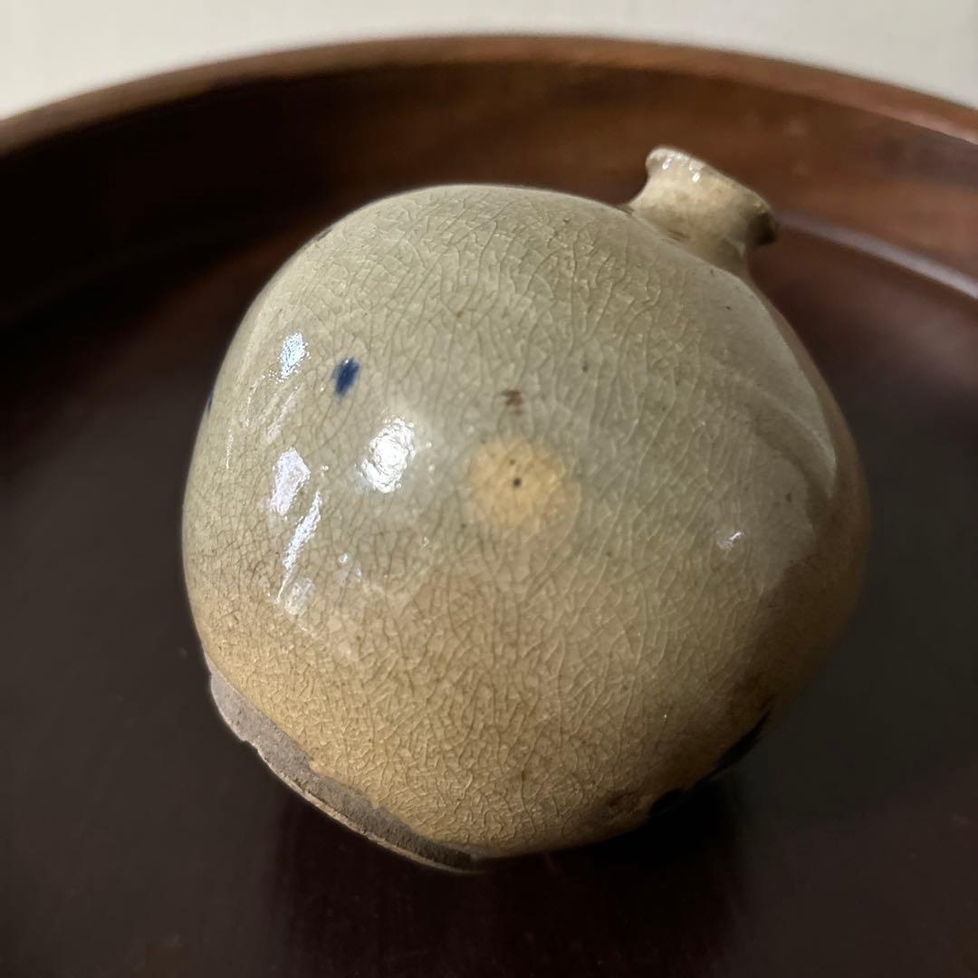 古瀬戸　丹波油壷　古伊万里　江戸時代 小壺 花器 民藝 検:白洲正子李朝