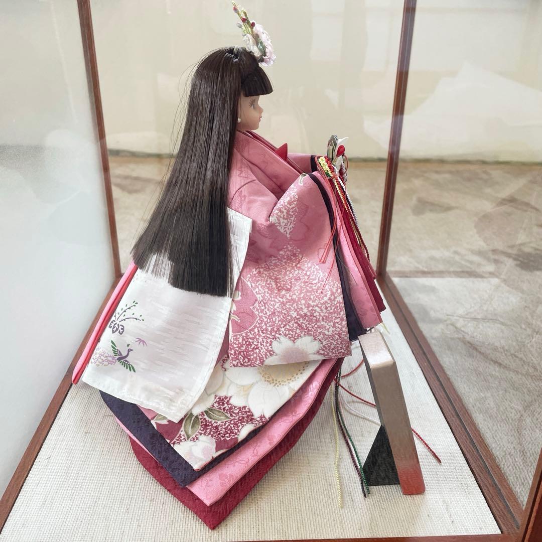 リカちゃん　立ち雛　ガラスケース入り　雛人形　久月