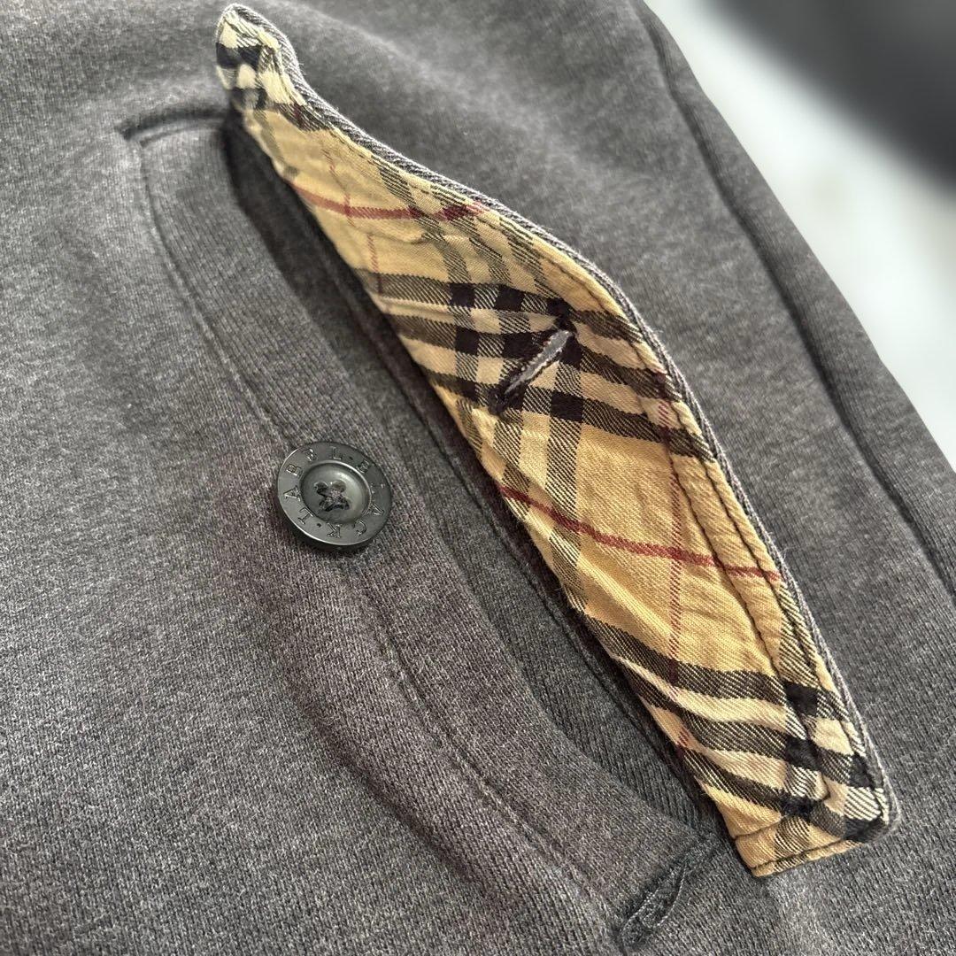 ✨大人気✨バーバリーブラックレーベル ダークグレー　パーカー　ノバチェックXL