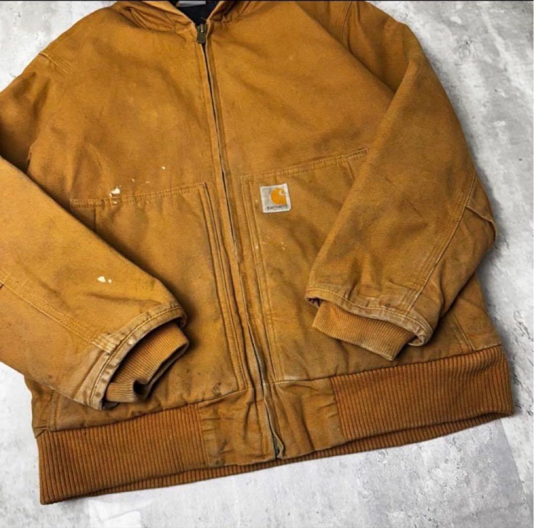 Carhartt カーハート ダック地 アクティブパーカー ブラウン ボーイズ