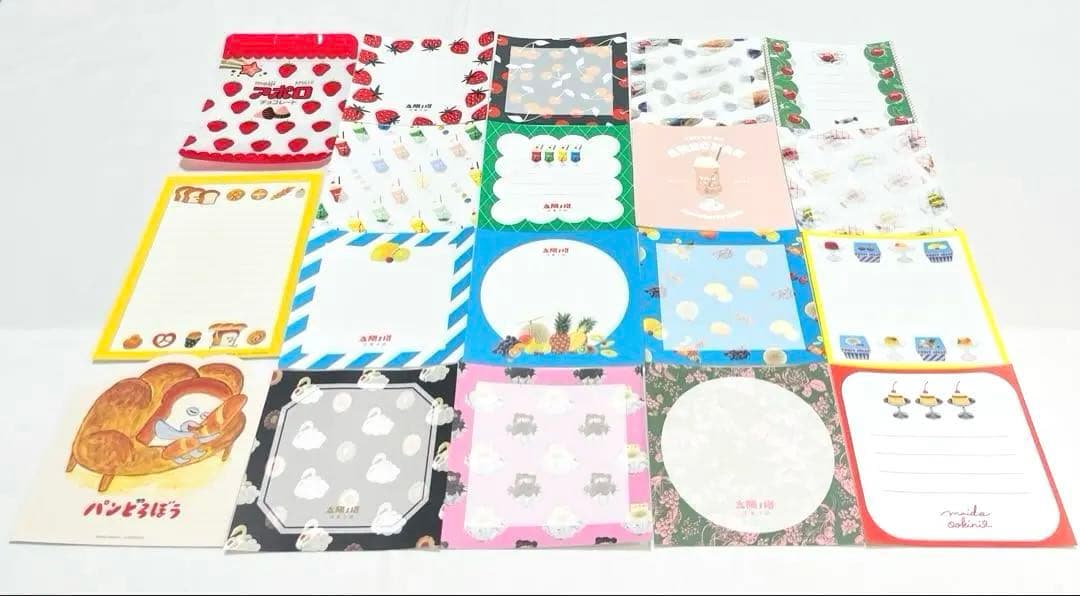 紙モノおすそ分け 125枚（便箋 メモ デザインペーパー フレークシール