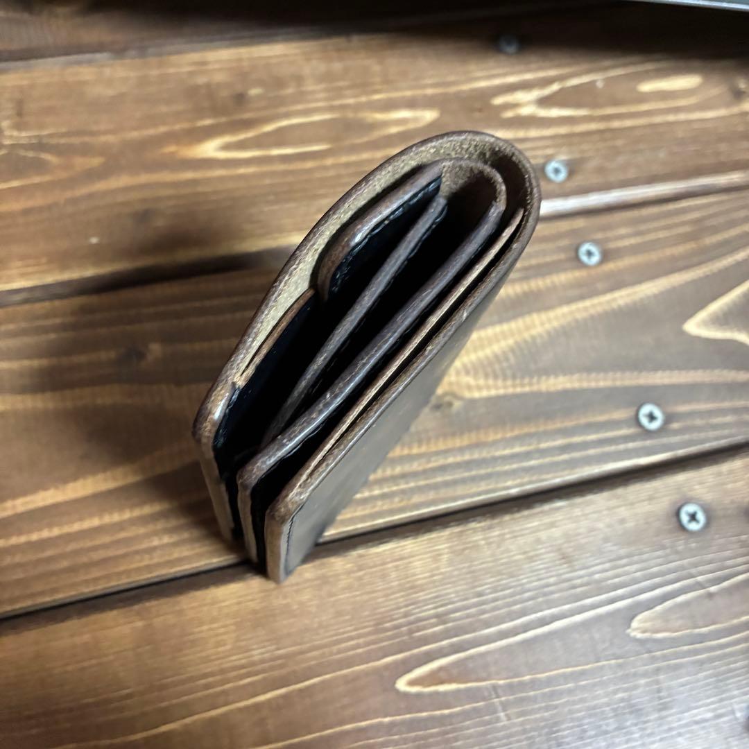 ミニウォレット　トラッカーウォレット　ホーウィン社　クロムエクセル　茶芯