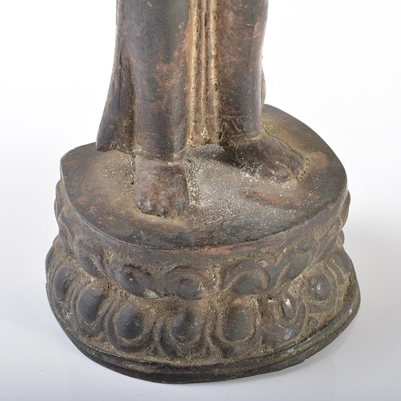 仏教美術　古銅　八手観音像　仏像　置物　R6190