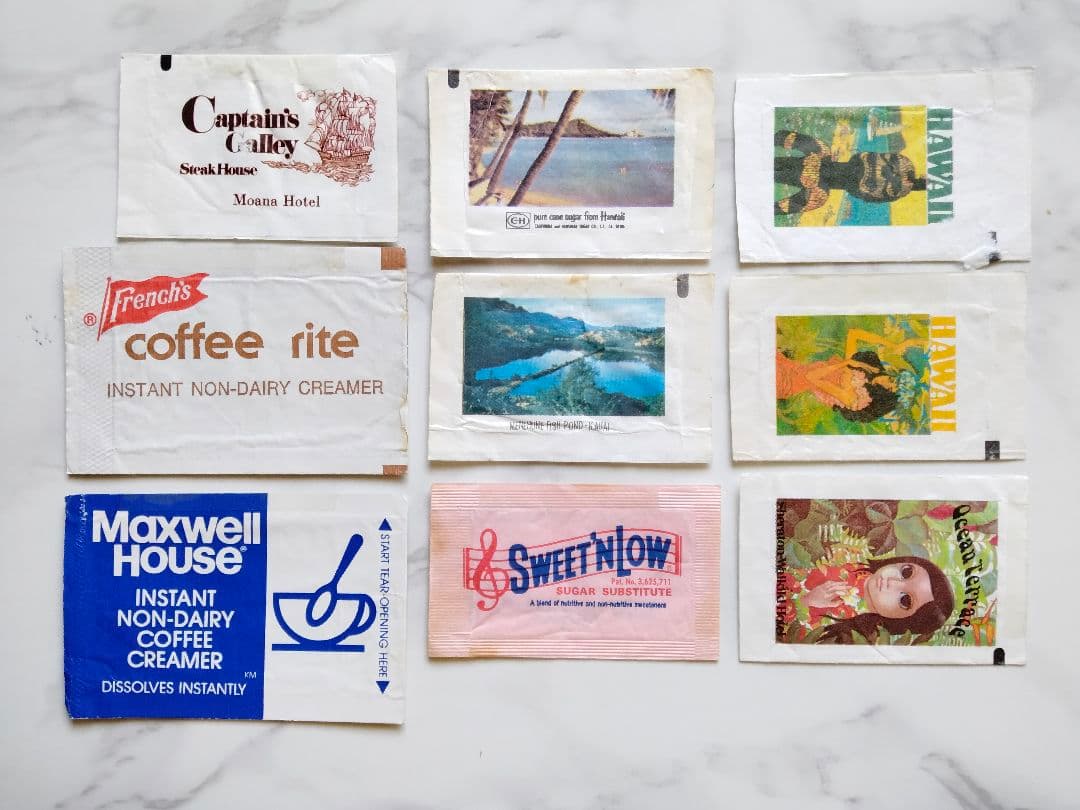 【1981年アンティーク品】当時物♡アメリカハワイ砂糖の空袋などおまとめ