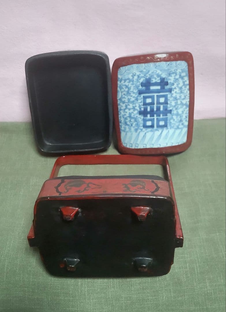 61*Z234)*漆器 重箱 清朝 中国骨董品 茶道具陶芸