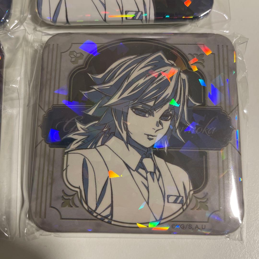 鬼滅の刃 モクテルバー 冨岡義勇 ロトくじ 缶バッチ 4個コンプリートセット