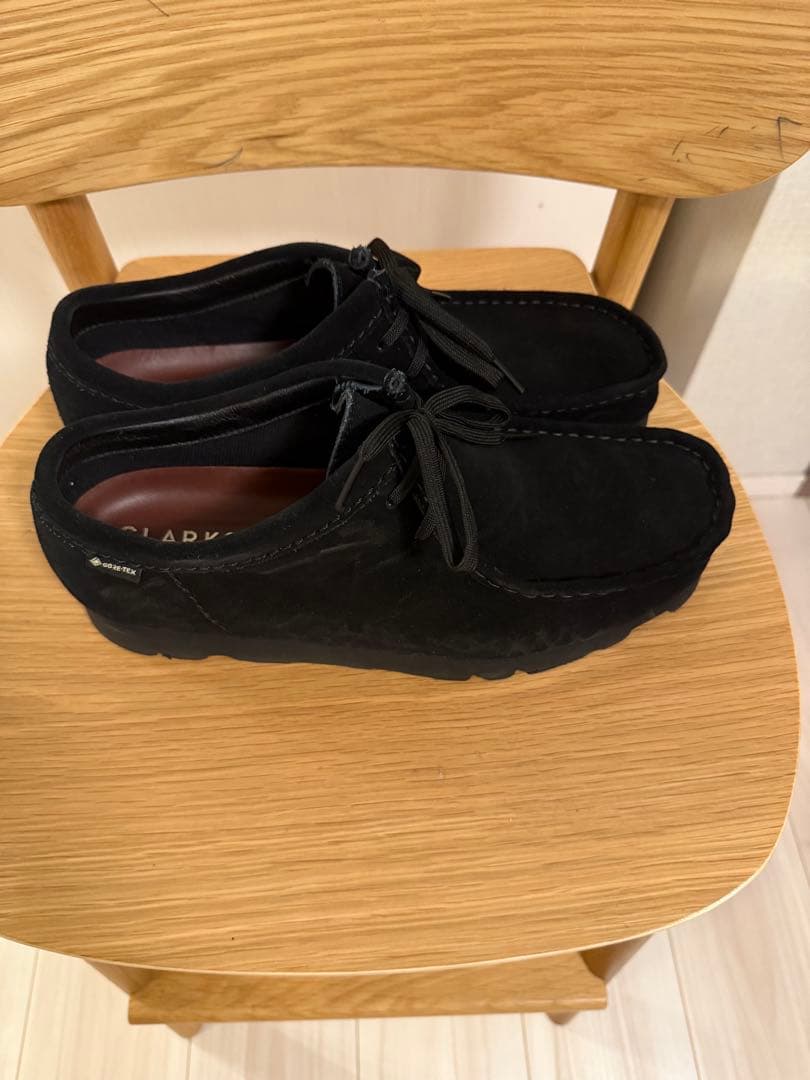 11月まで出品　【美品】クラークス　ワラビー　ブラックスエード　ブーツ