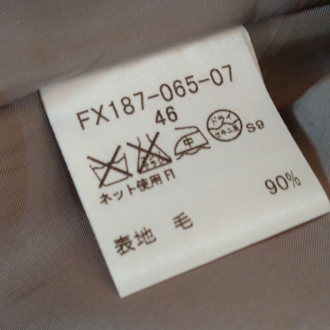 バーバリー　チェックスカート　グレー　アルパカ　サイズ46