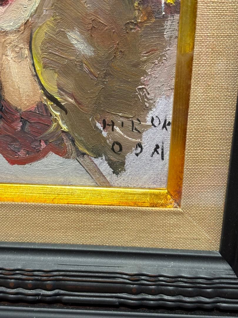 油彩 赤い帽子 絵画　織田廣喜　少女　織田ひろき　美術　おだひろき 少女