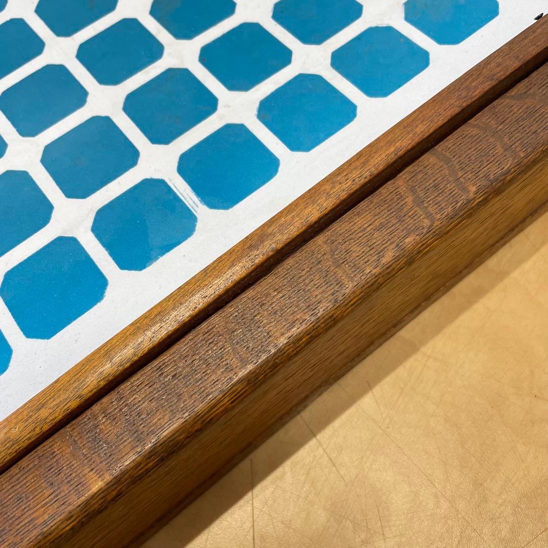 木枠ストーブ台② ビンテージ アンティーク レトロ 飾り台 花台 タイル