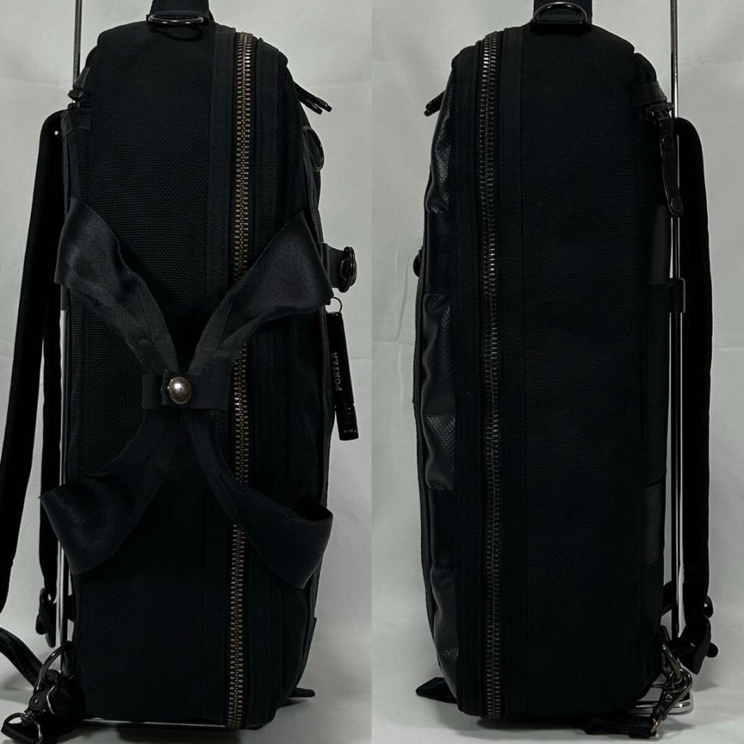 【極美品/付属品完備】ポーター 3way ビジネスバック ヒート A4可 肩掛け