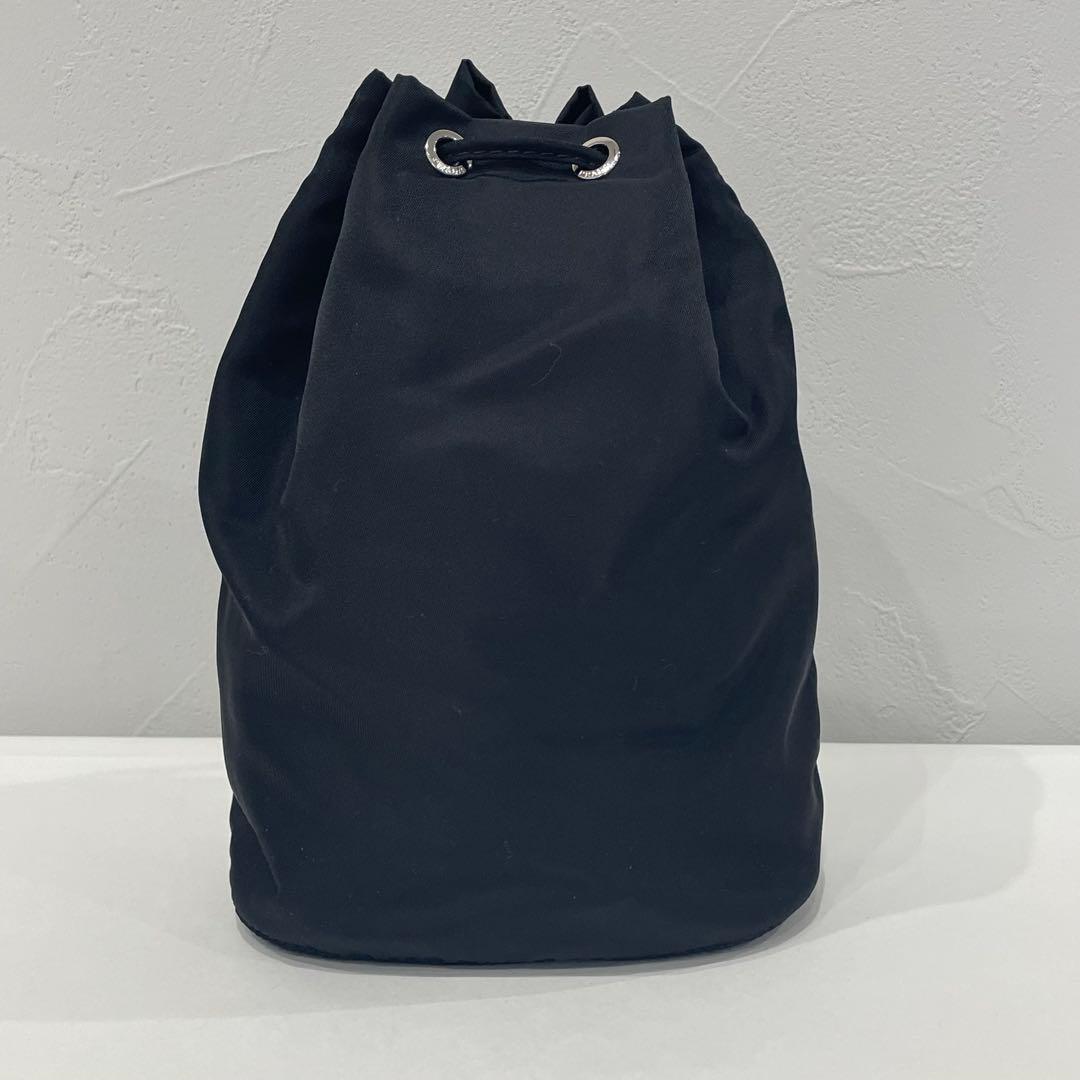 PRADA 巾着 バッグ ナイロン 三角ロゴ